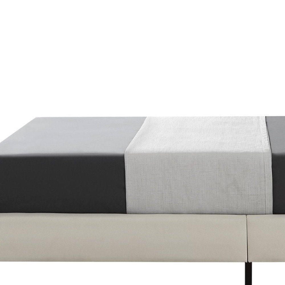 Gray Solid Wood King Tufted Upholstered Velvet Bed