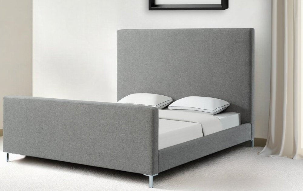 Hunter Green Solid Wood Queen Upholstered Velvet Bed