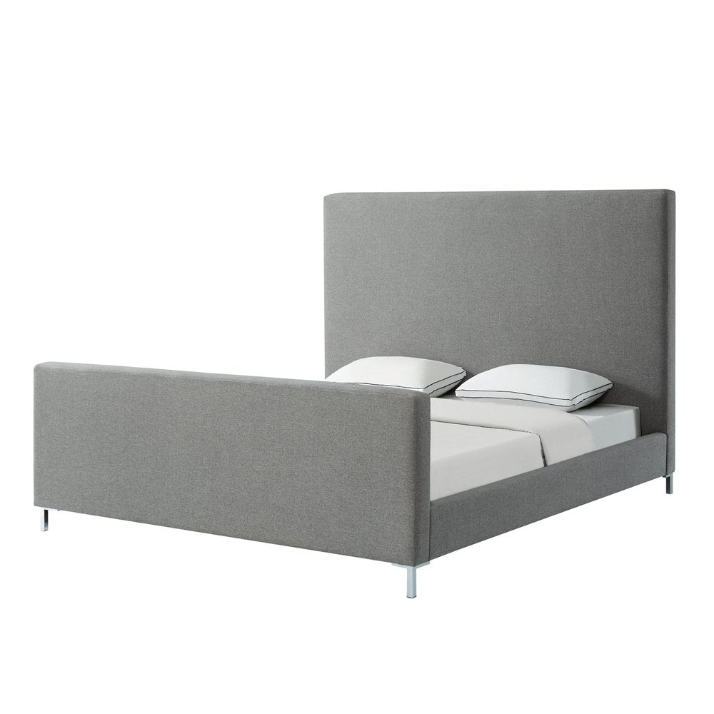 Hunter Green Solid Wood Queen Upholstered Velvet Bed