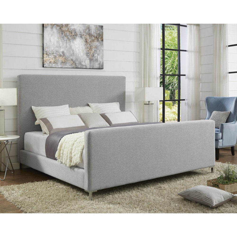 Hunter Green Solid Wood Queen Upholstered Velvet Bed