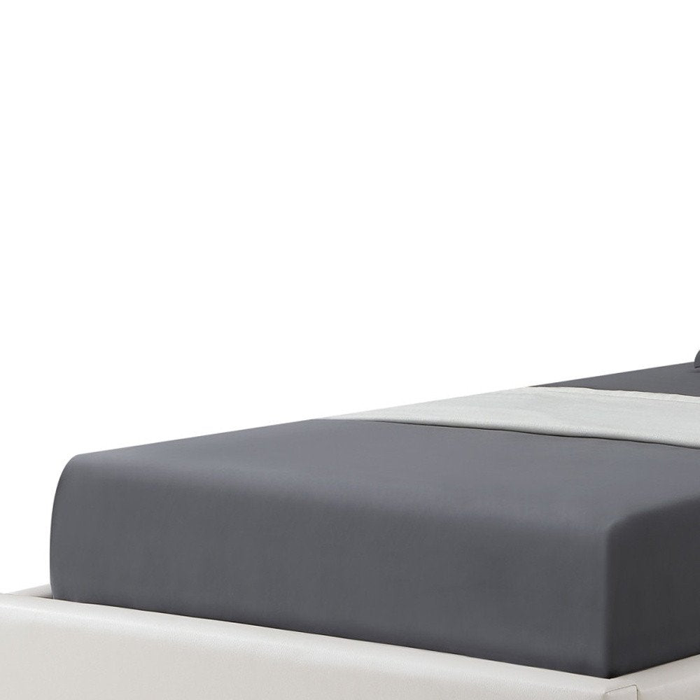 Navy Blue Solid Wood King Upholstered Velvet Bed with Nailhead Trim