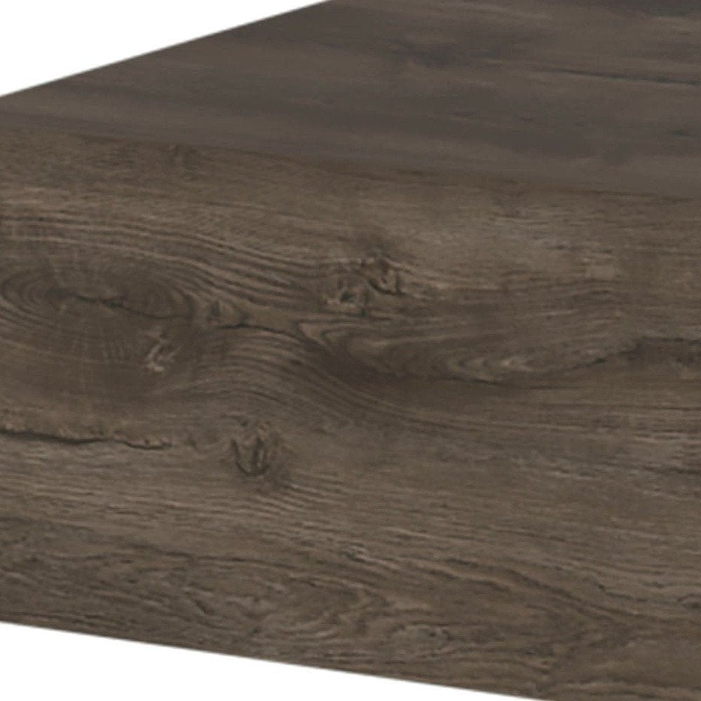 5" Brown Wood One Drawer Floating Nightstand