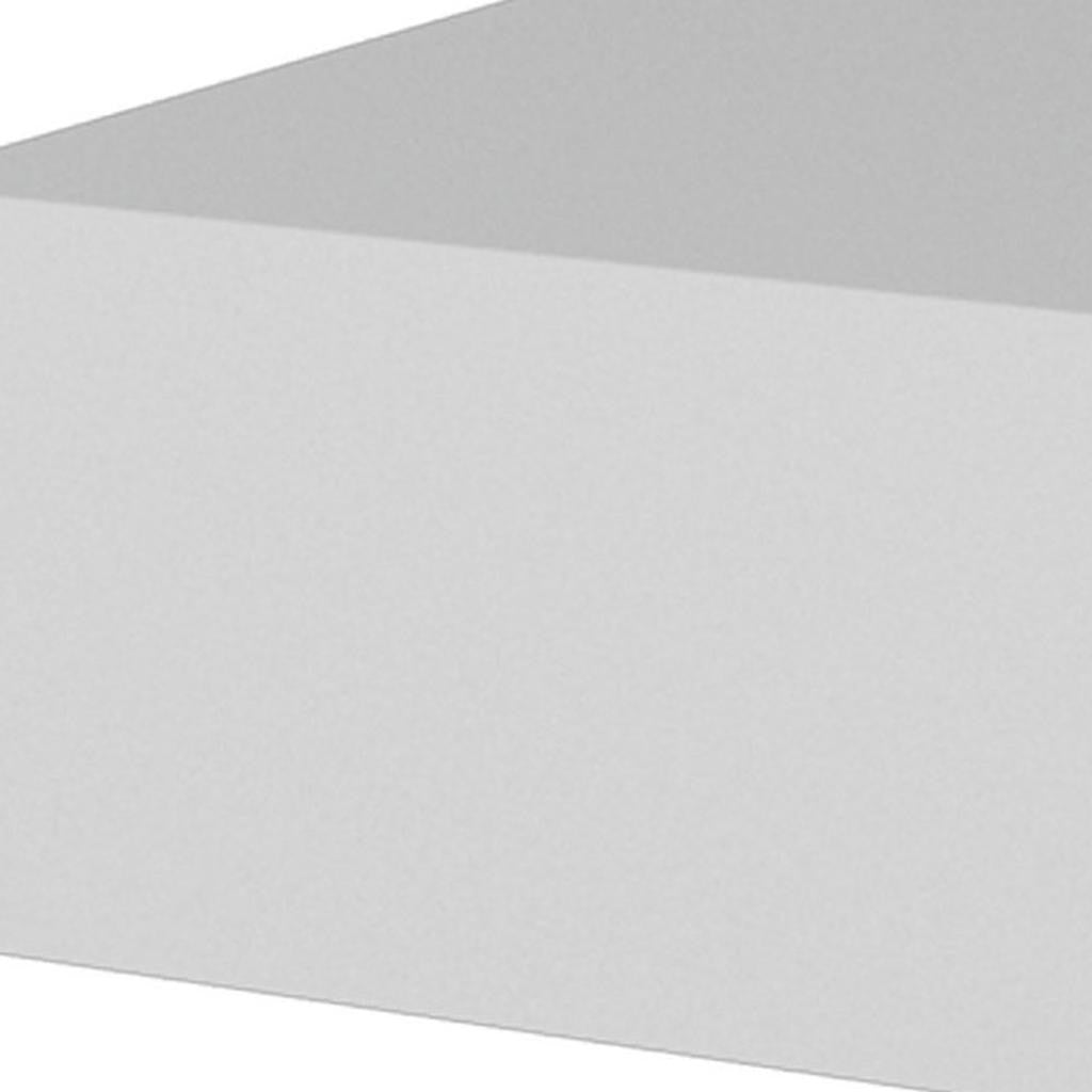 16" White Wood One Drawer Floating Nightstand