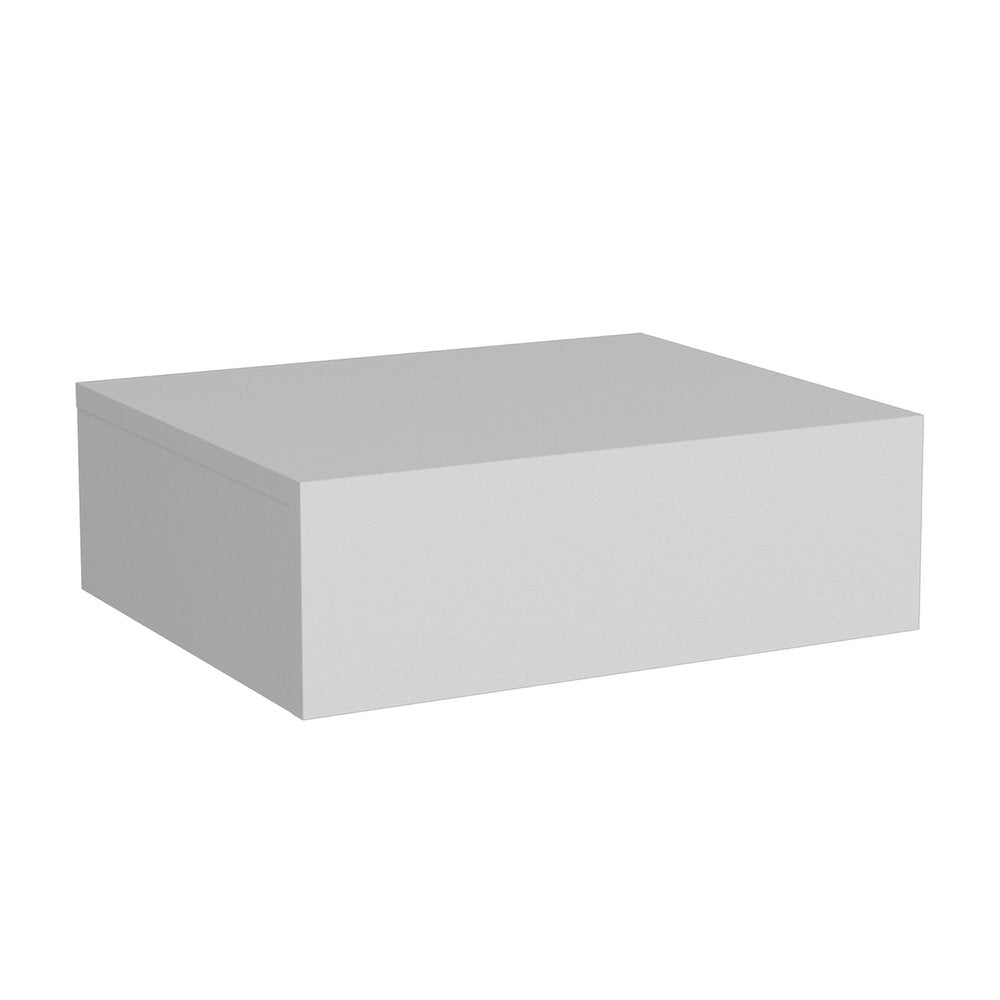 5" White Wood One Drawer Floating Nightstand