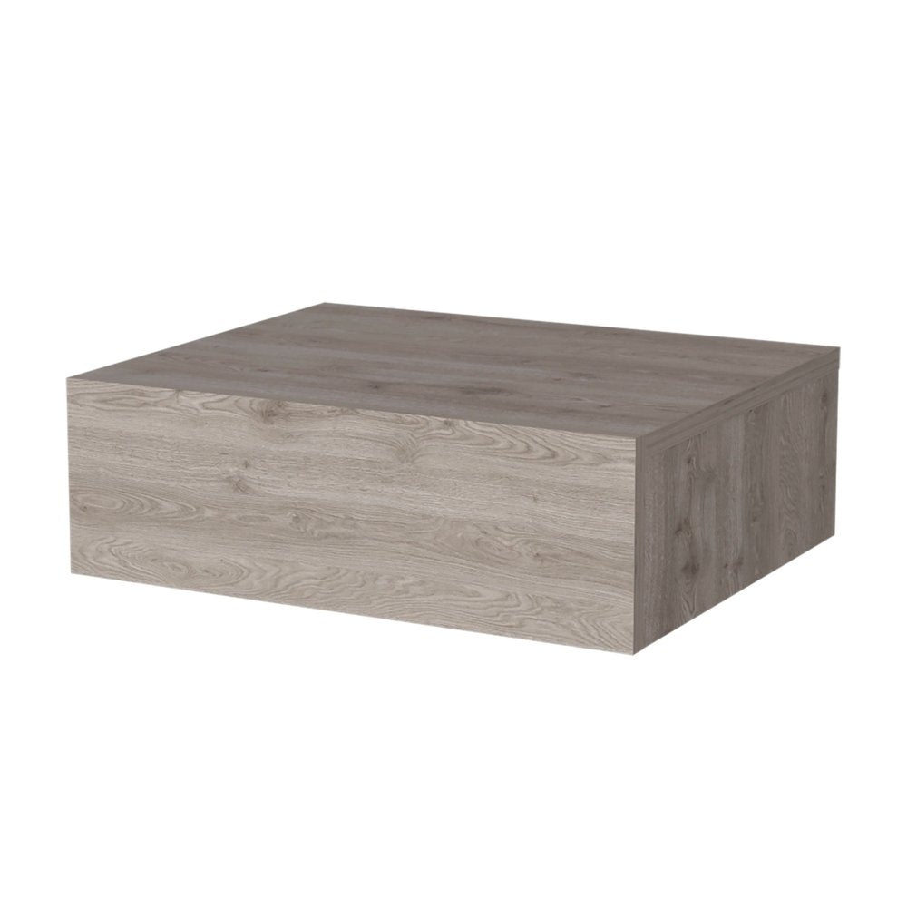 5" Gray Wood One Drawer Floating Nightstand