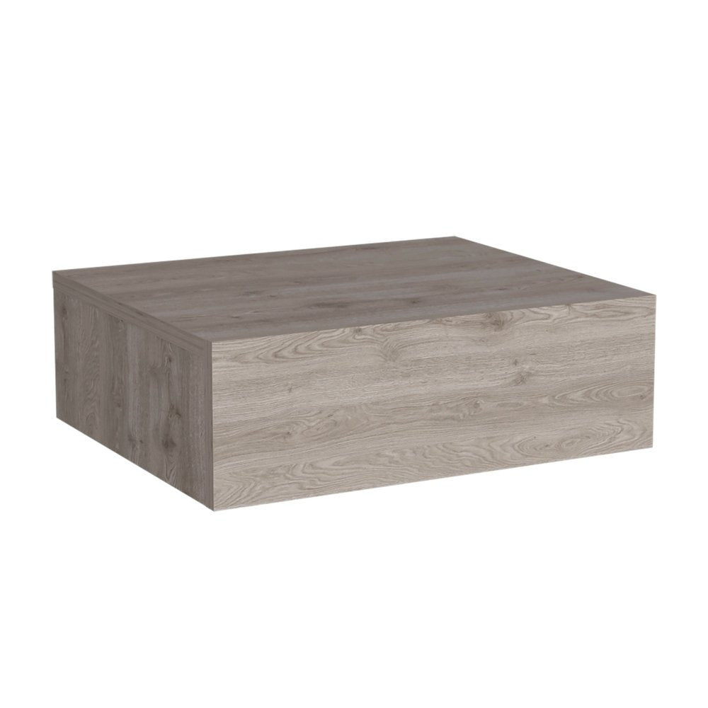 5" Gray Wood One Drawer Floating Nightstand