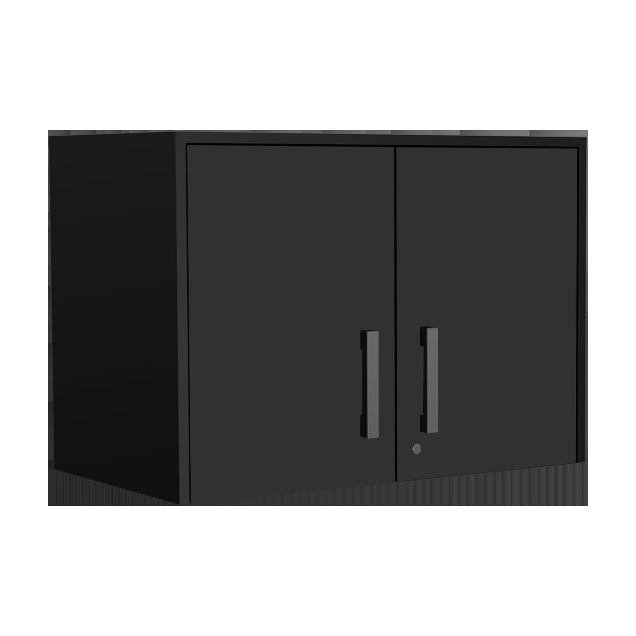 28" Black Wall mounted Accent Cabinet With Four Shelves