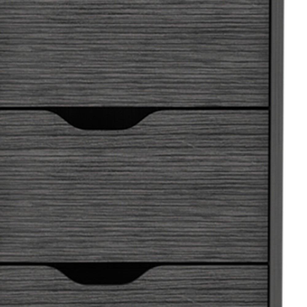 18" Gray Five Drawer Standard Chest