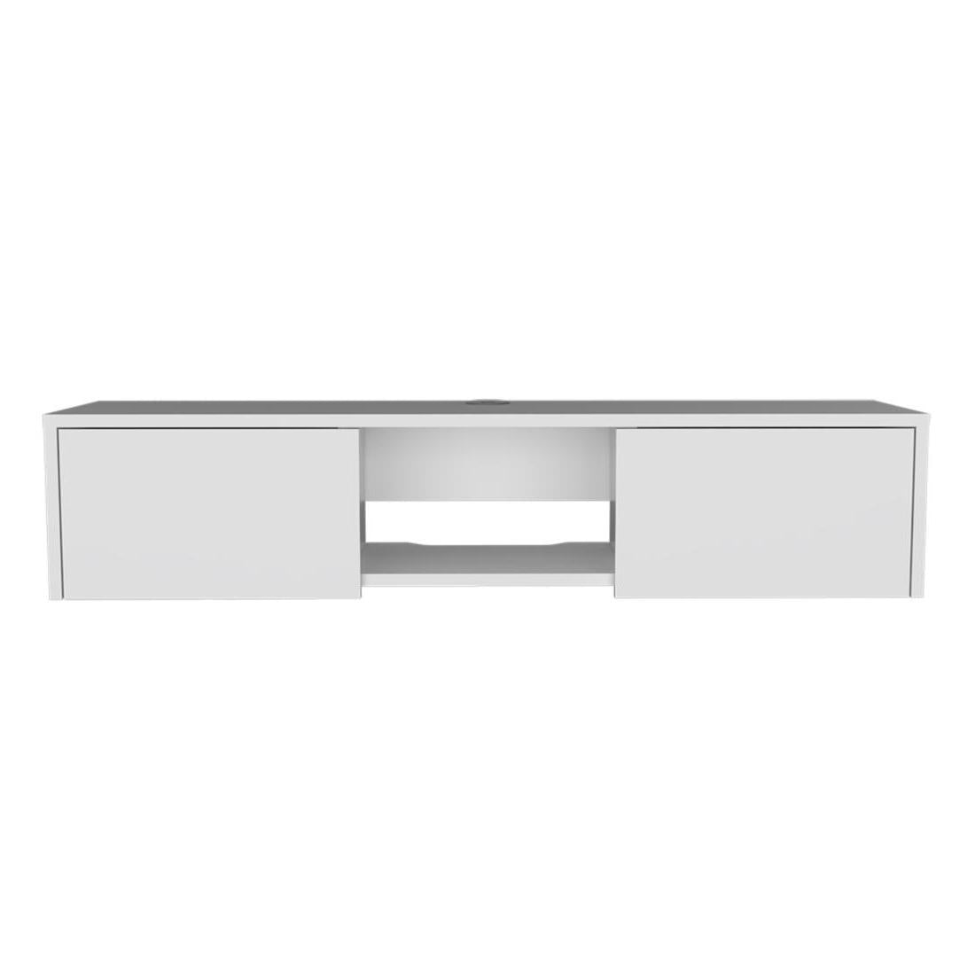 49" White Floating Mount TV Stand