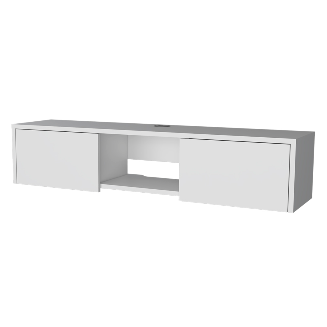 49" White Floating Mount TV Stand