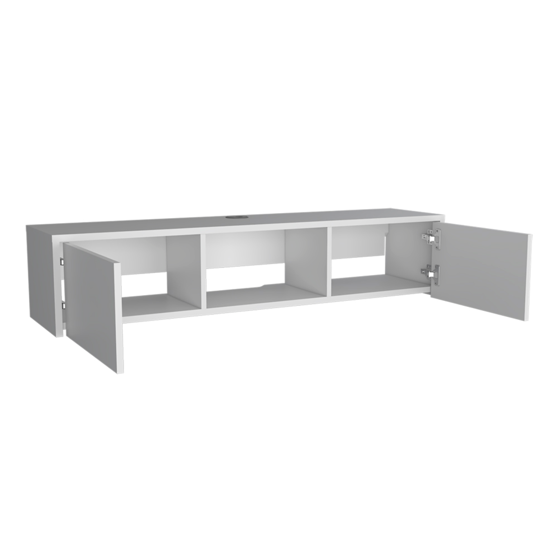 49" White Floating Mount TV Stand