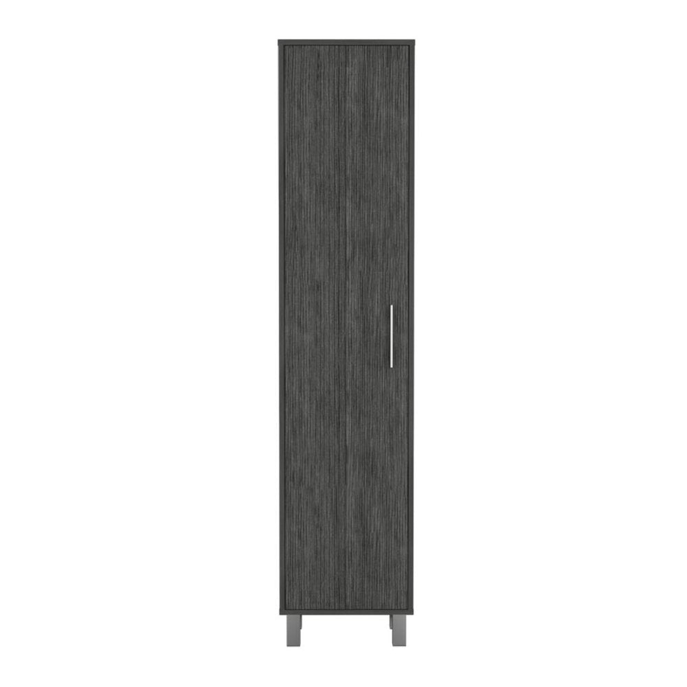 71" Gray Wood Pantry Or Storage Closet
