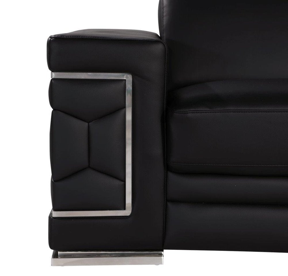 47" Beige and Silver Genuine Leather Club Chair