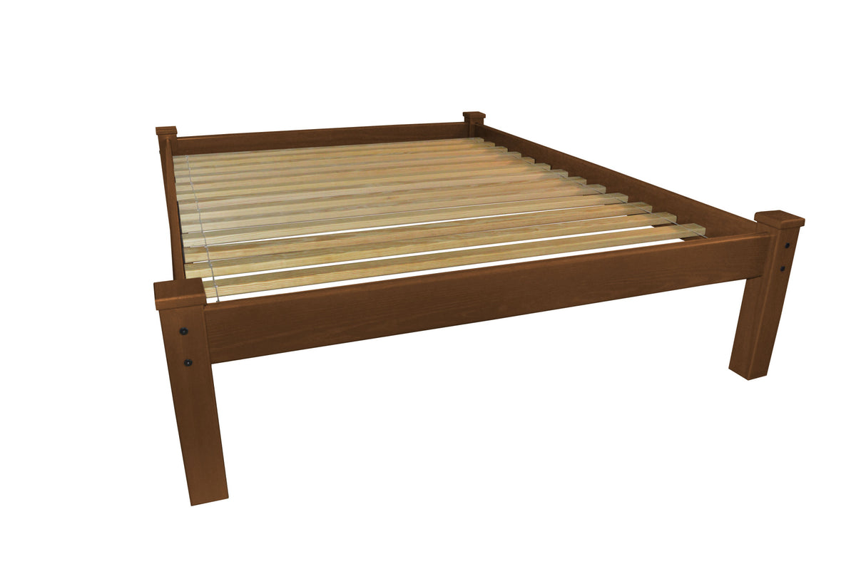 Brown Solid Wood Full Bed Frame