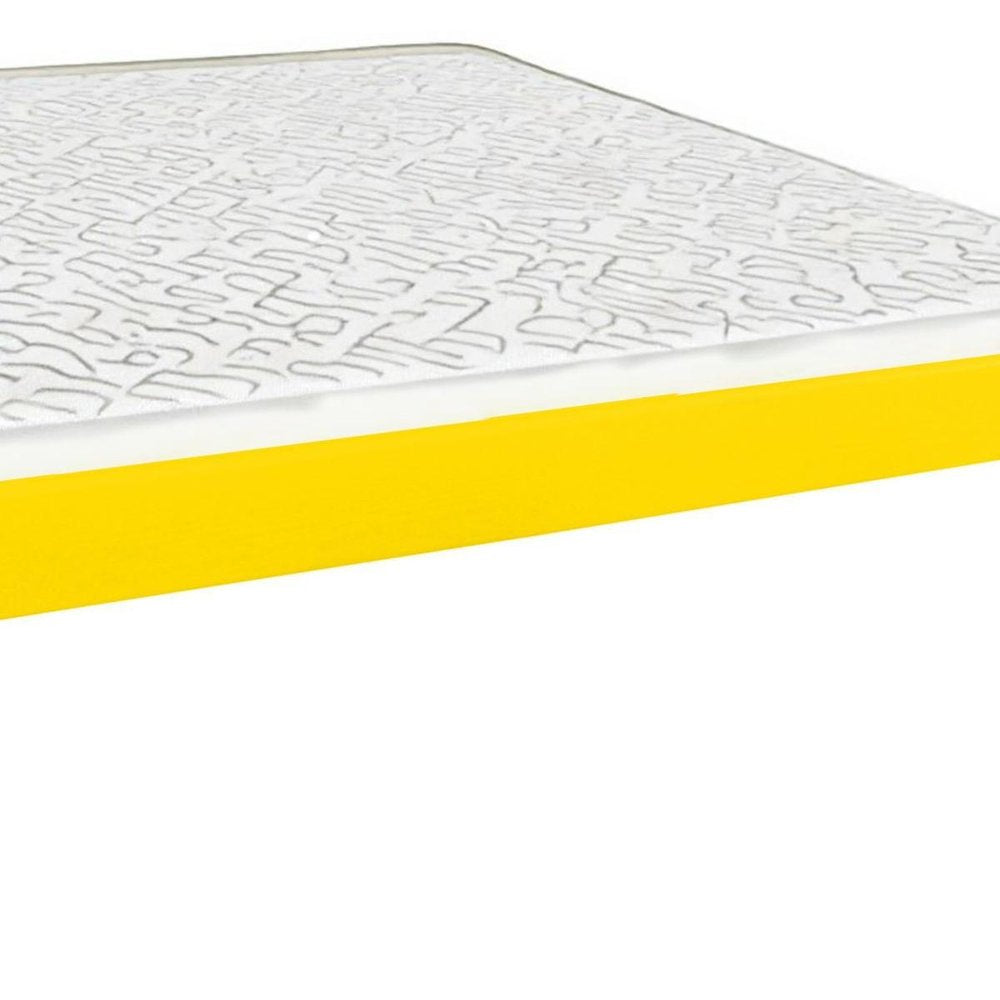 Canary Yellow Solid Wood Full Bed Frame