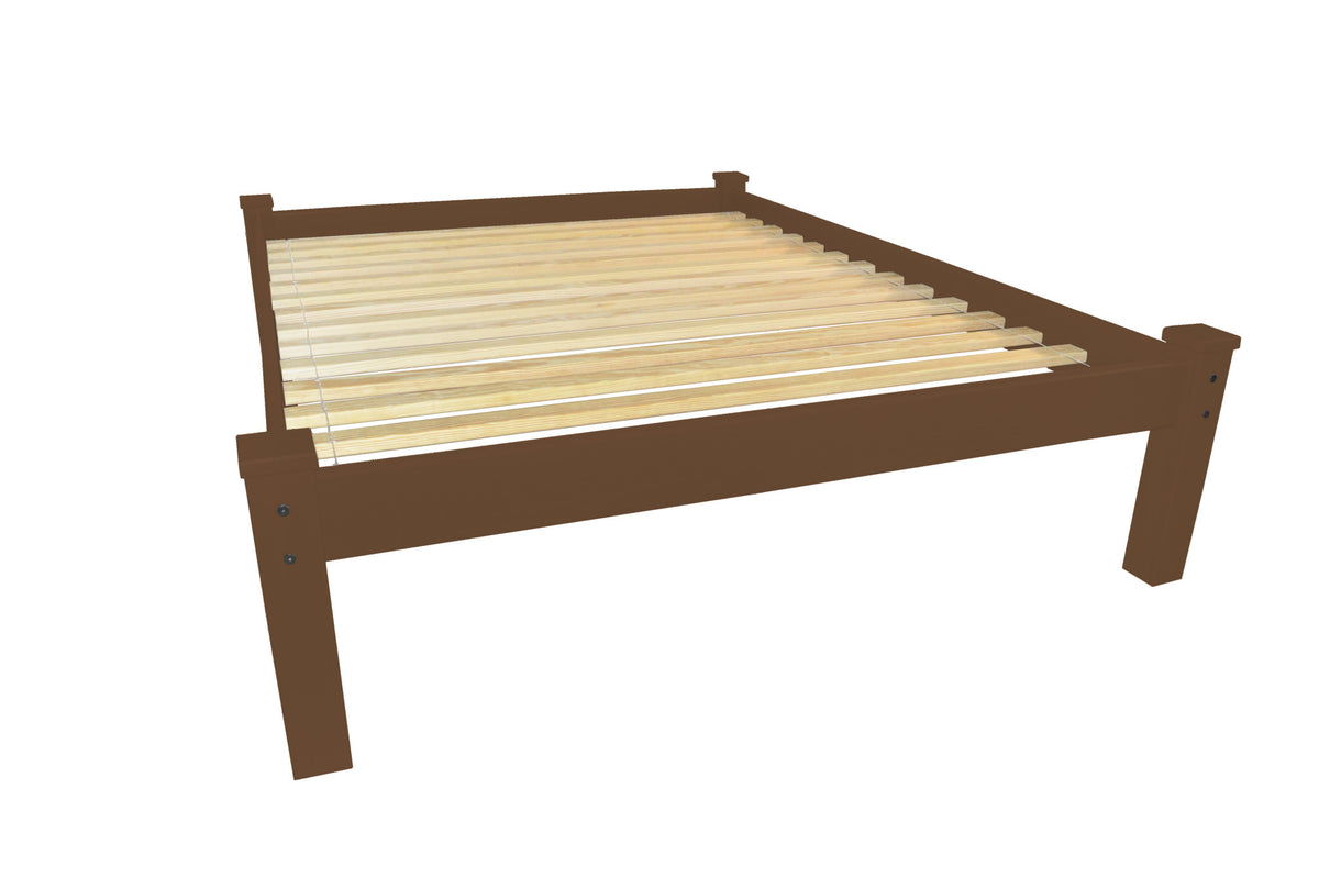 Brown Solid Wood Full Bed Frame