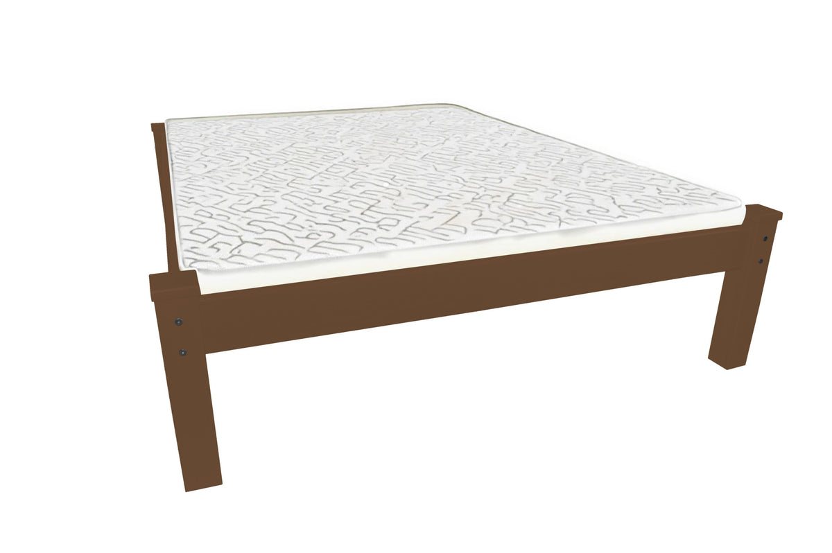 Brown Solid Wood Full Bed Frame
