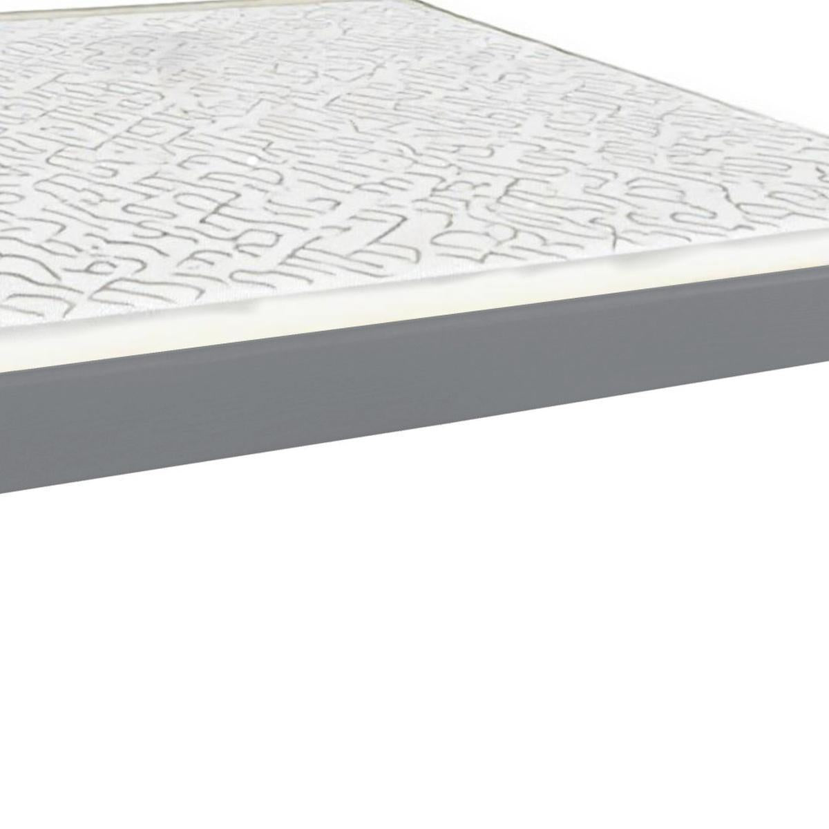 Gray Solid Wood Full Bed Frame