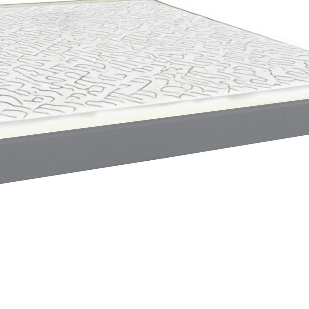Gray Solid Wood Full Bed Frame