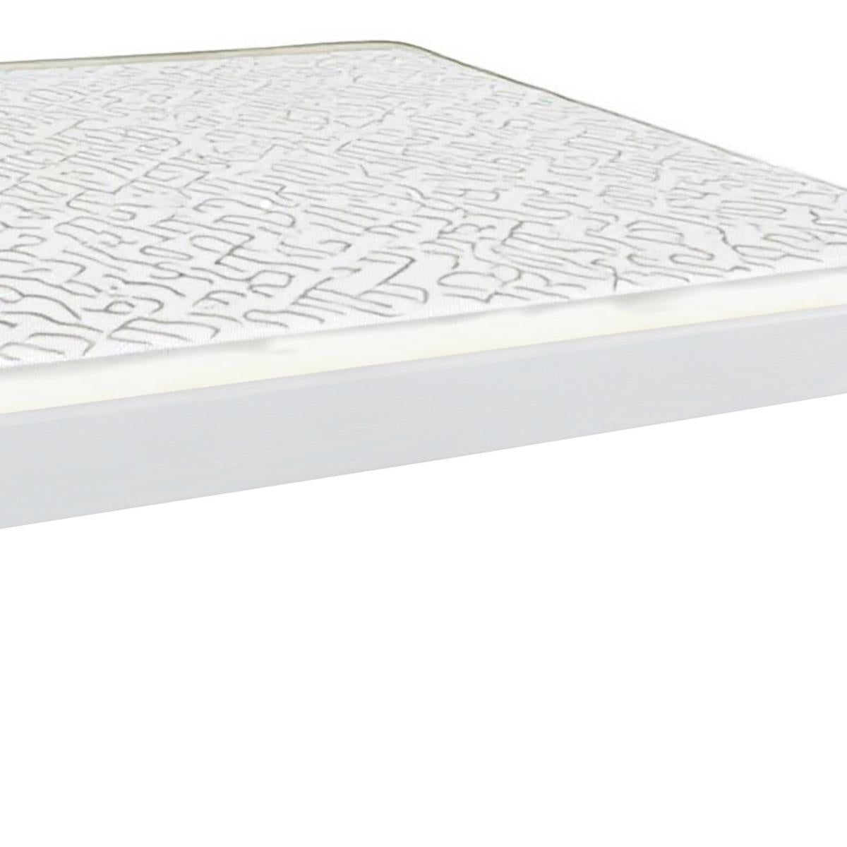 White Solid Wood Full Bed Frame