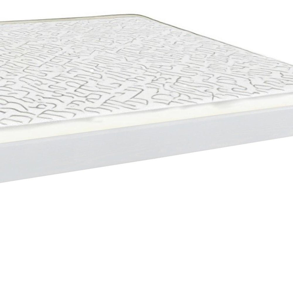 White Solid Wood Full Bed Frame