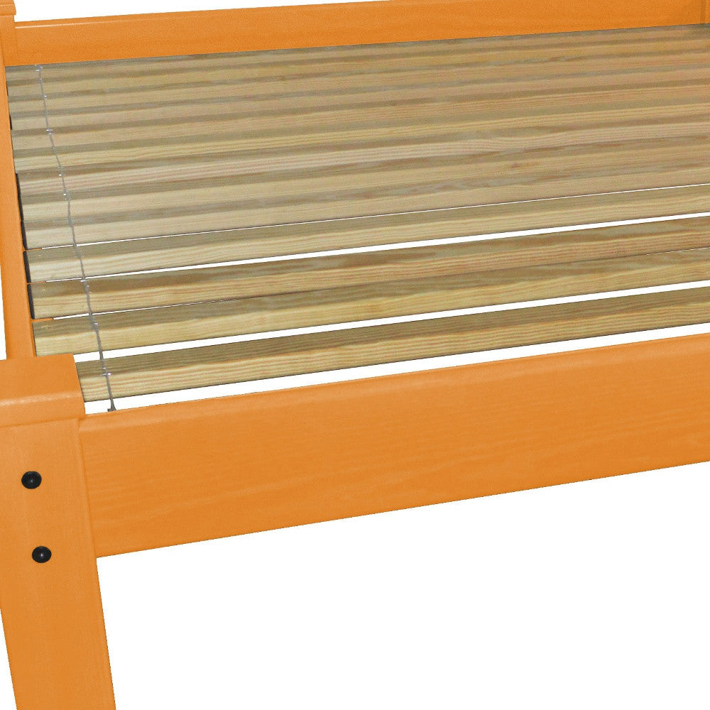 Yellow Solid Wood Queen Bed Frame