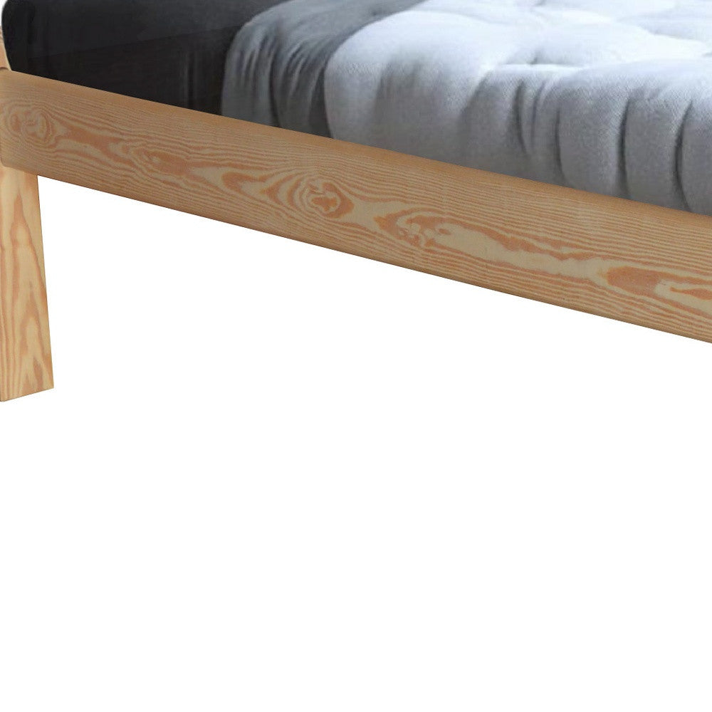 Natural Solid Wood Queen Bed Frame