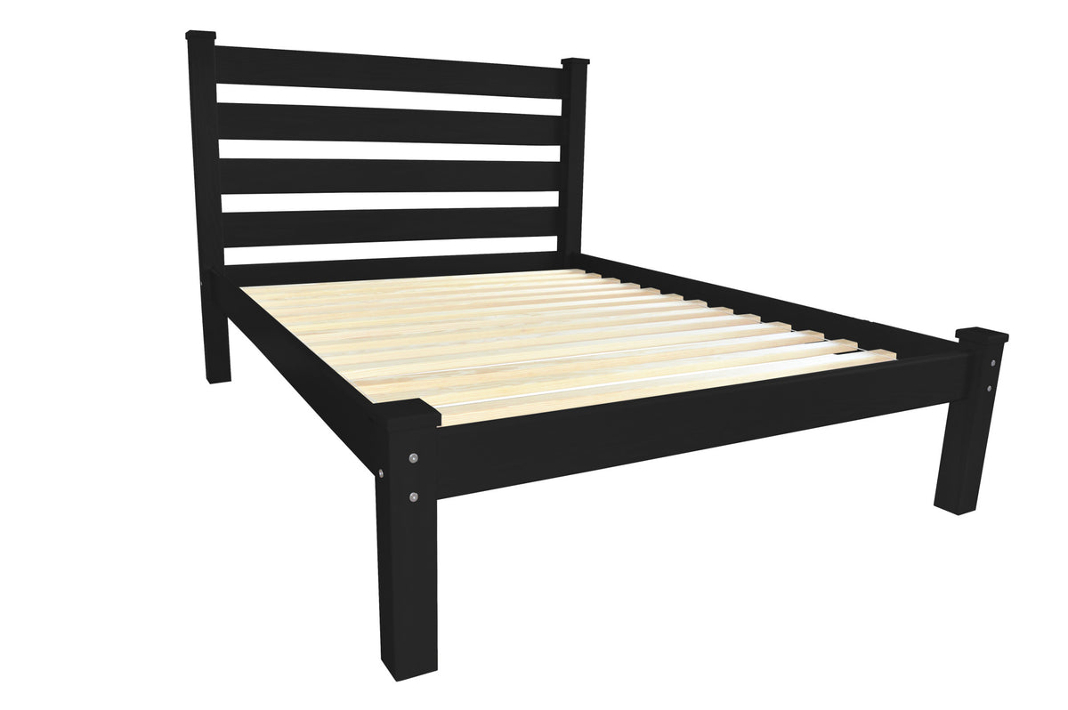 Black Solid Wood Twin Bed Frame