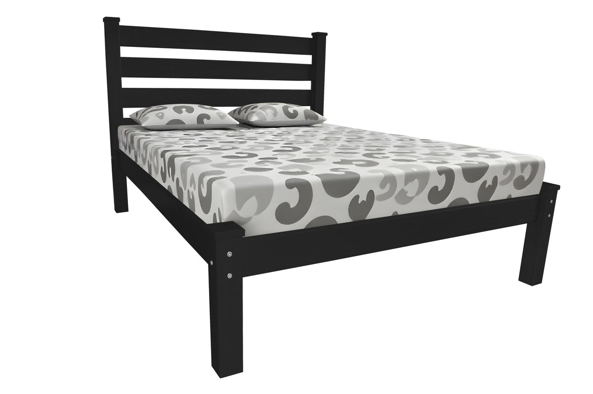Black Solid Wood Twin Bed Frame