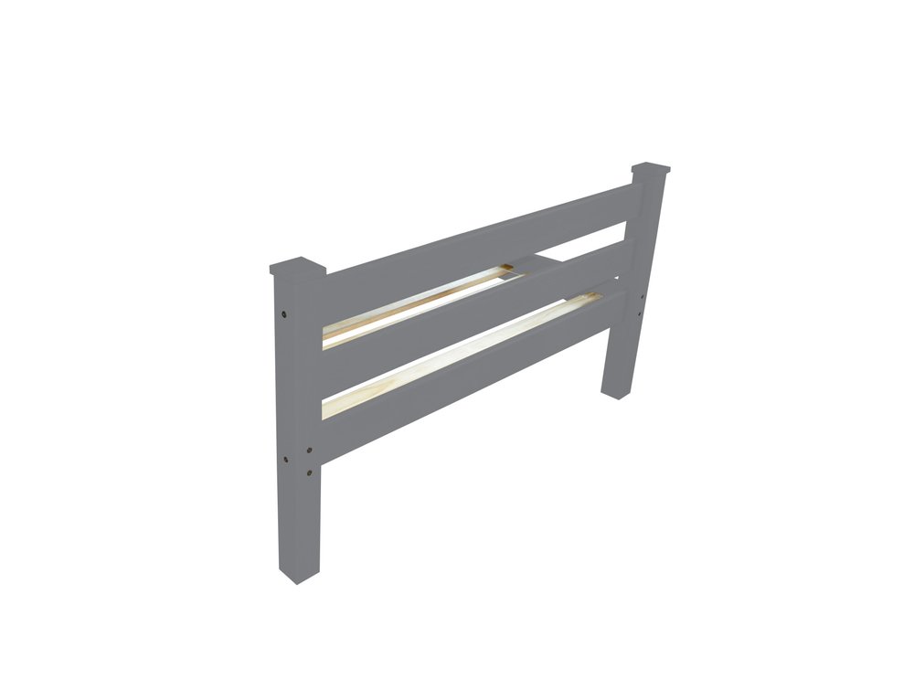 Gray Solid Wood Twin Bed Frame