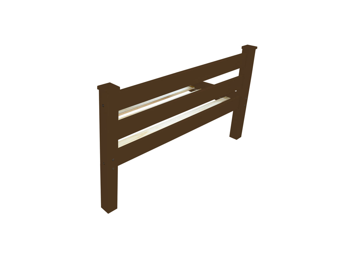 Coffee Solid Wood Full Bed Frame
