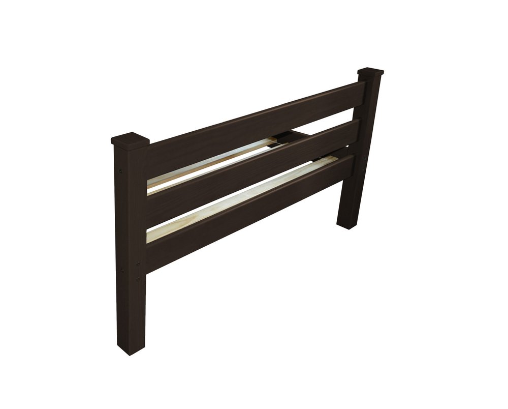Dark Brown Solid Wood Full Bed Frame