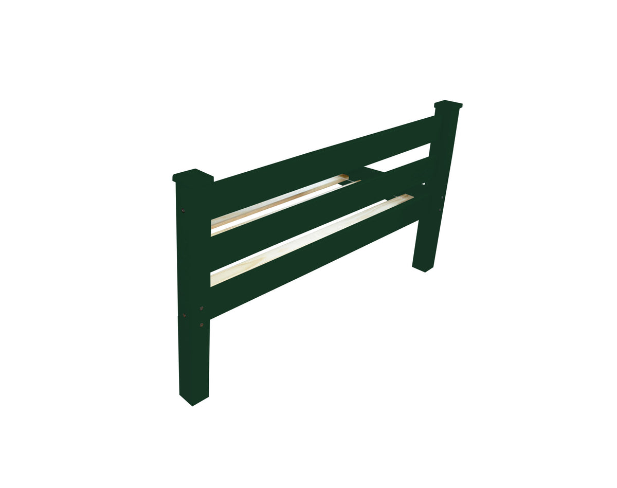 Dark Green Solid Wood Queen Bed Frame