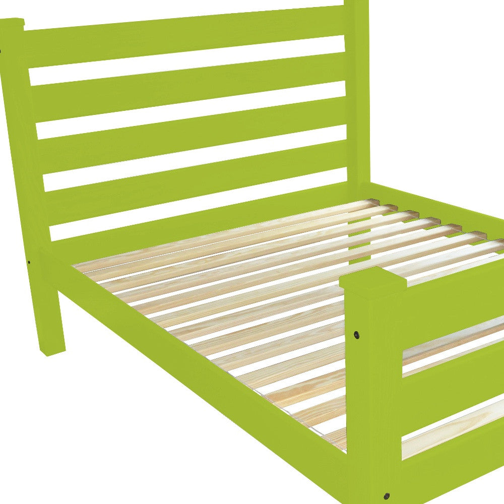 Lime Green Solid Wood Twin Bed Frame
