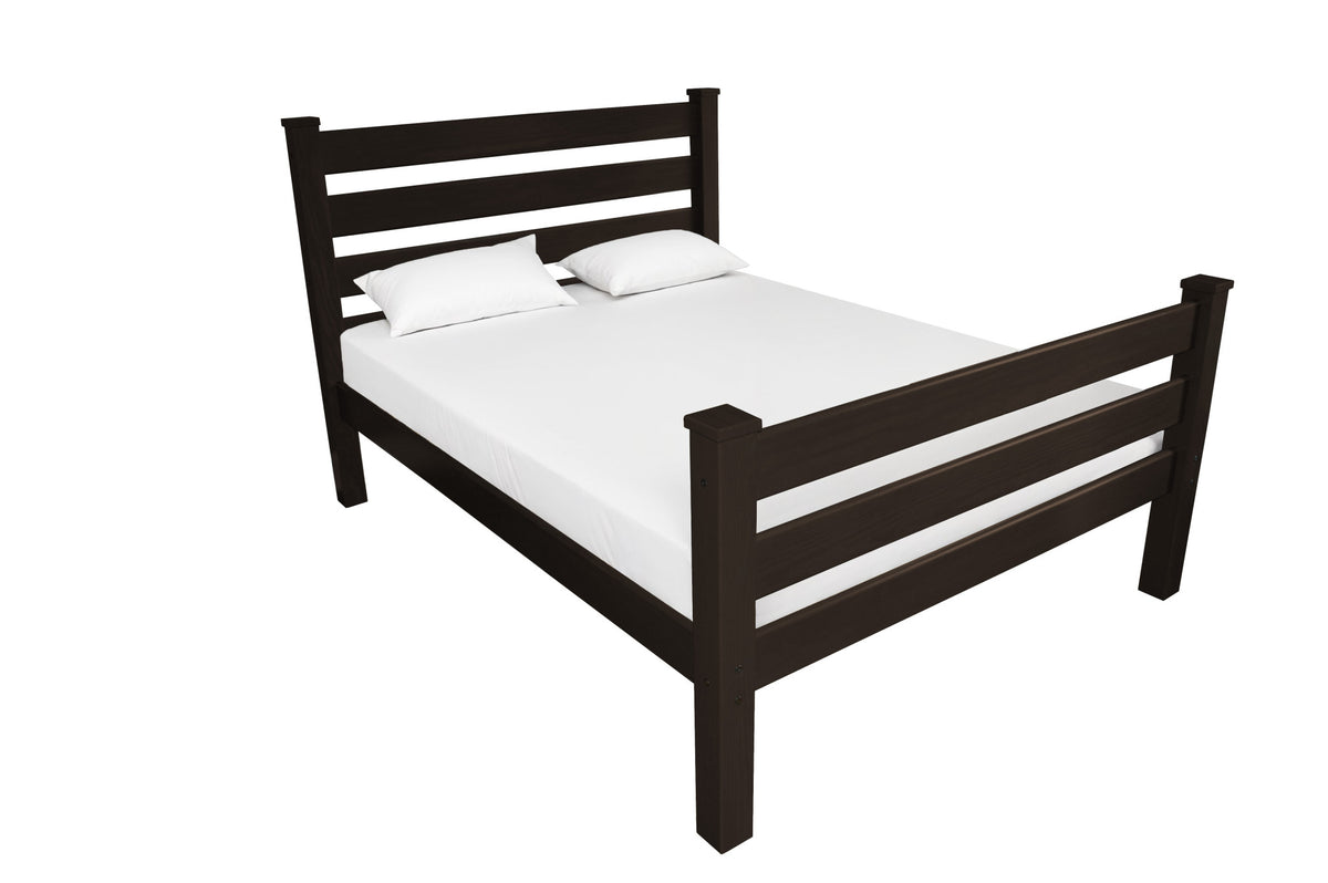 Brown Solid Wood Twin Bed Frame