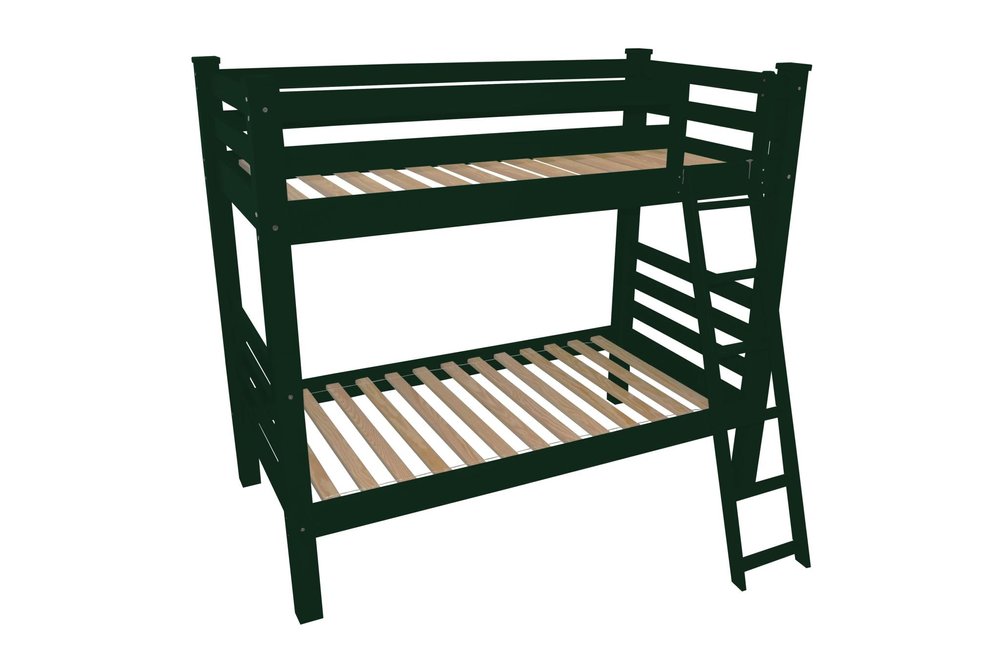Green Full Solid Wood Bunk Bed