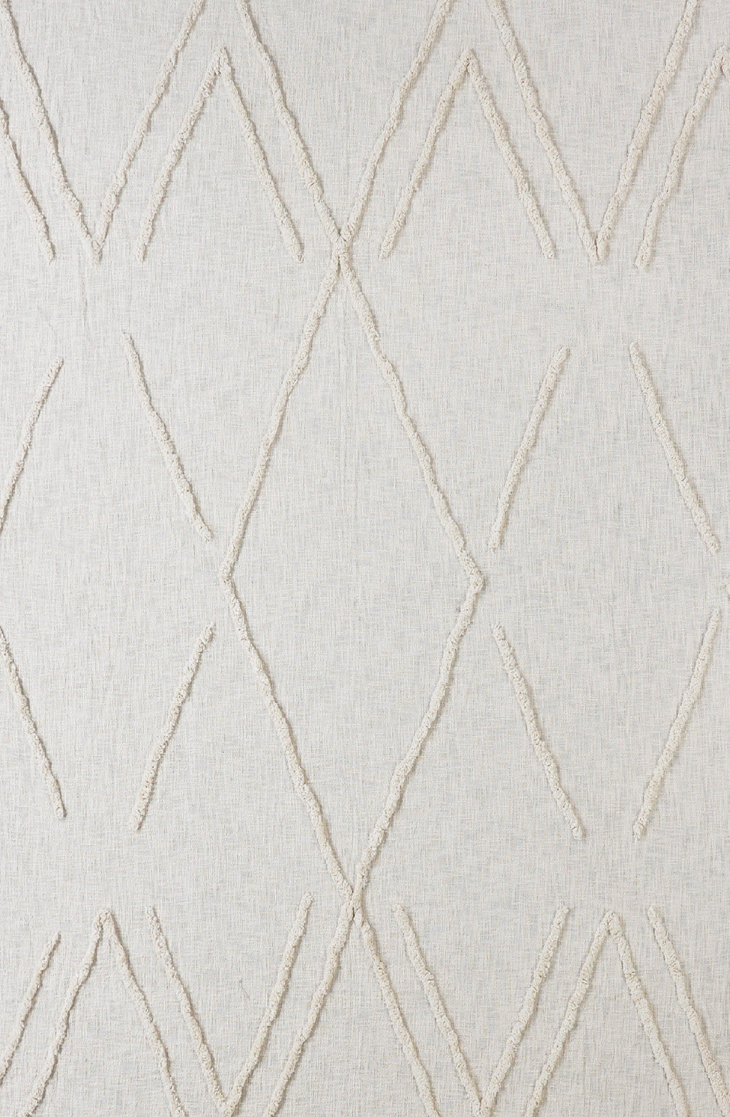 Ivory Geometric Queen Cotton Coverlet