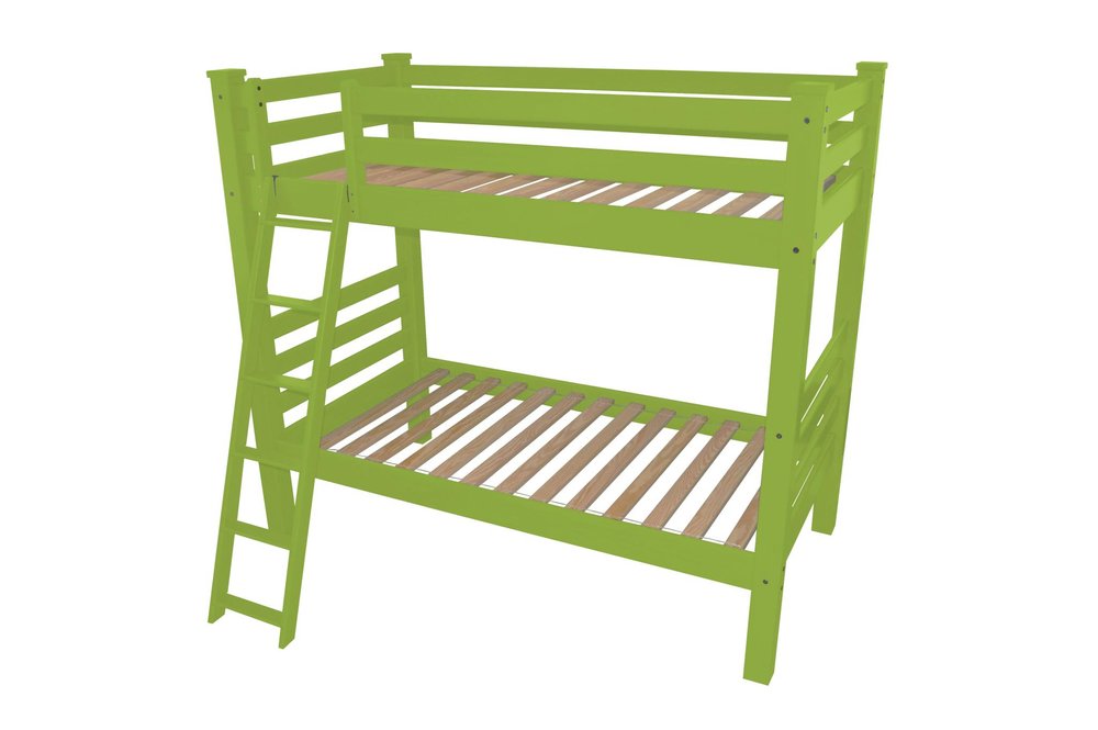 Green Queen Solid Wood Bunk Bed
