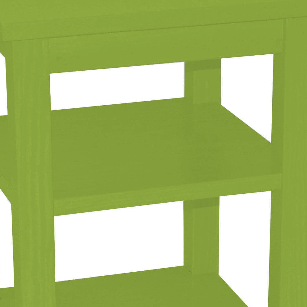 28" Green Solid Wood Nightstand