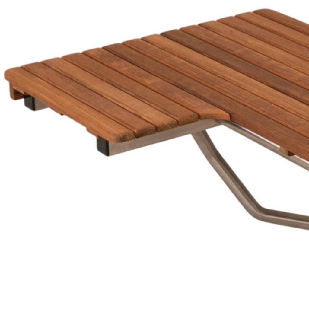 14" X 32" Brown Teak Rectangular Shower Bench