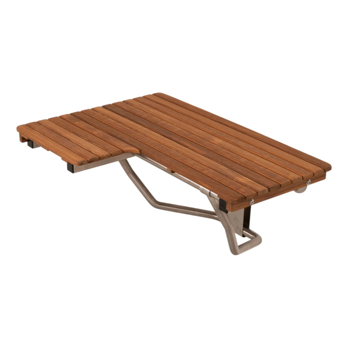 14" X 32" Brown Teak Rectangular Shower Bench