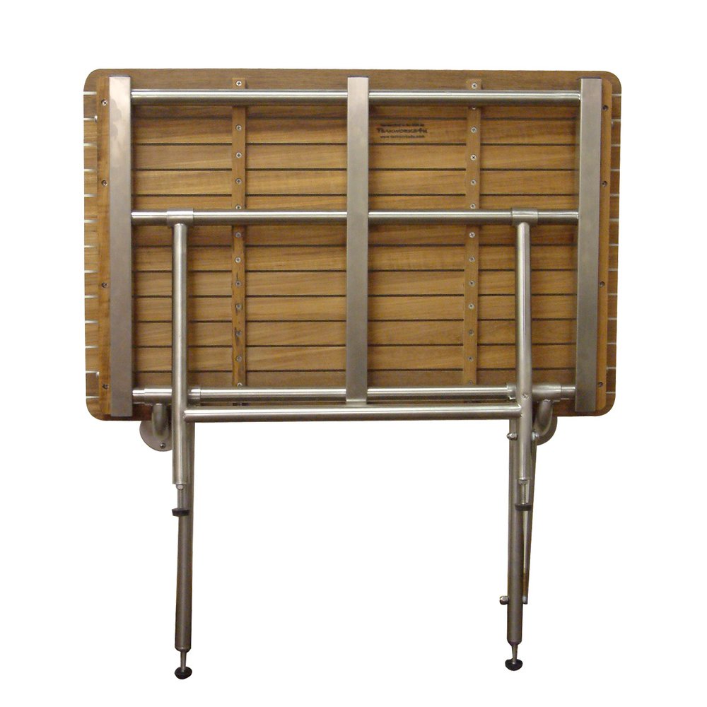 18" X 48" Brown Teak Rectangular Shower Bench
