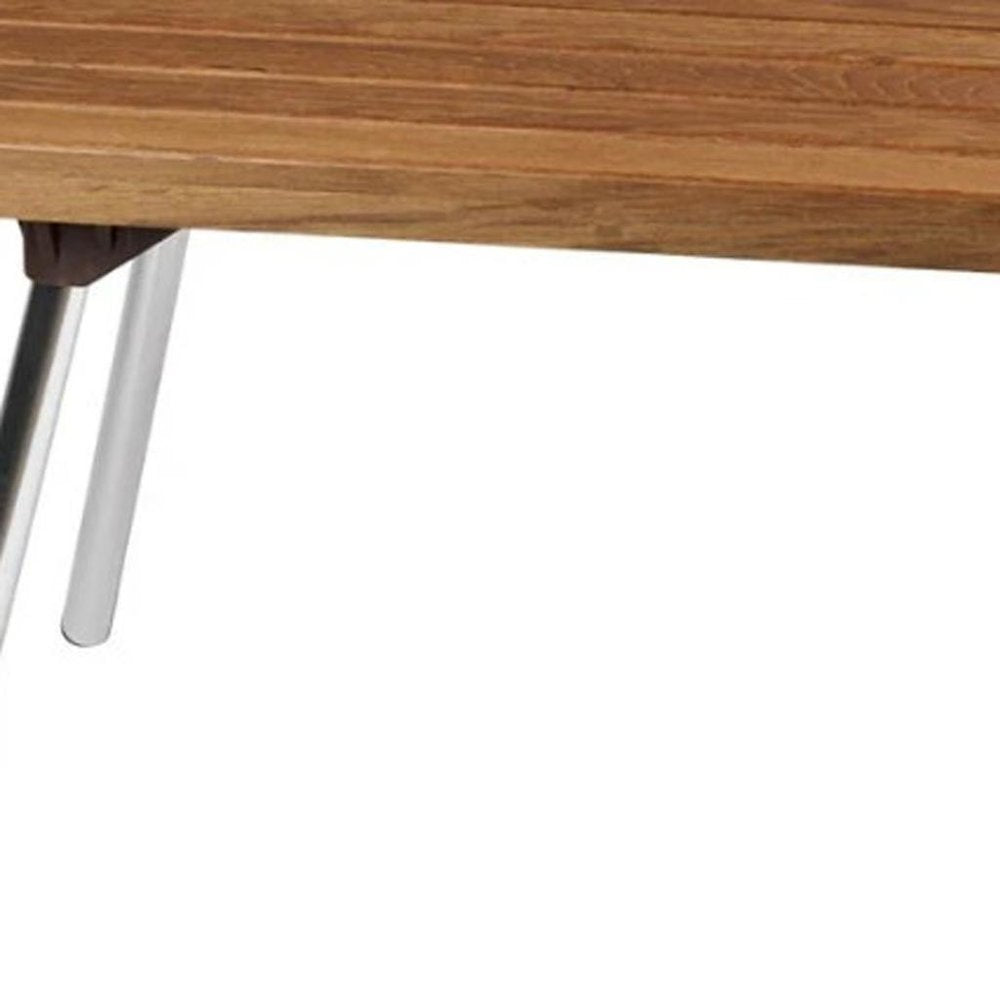 16" X 25" Brown Teak Rectangular Shower Bench