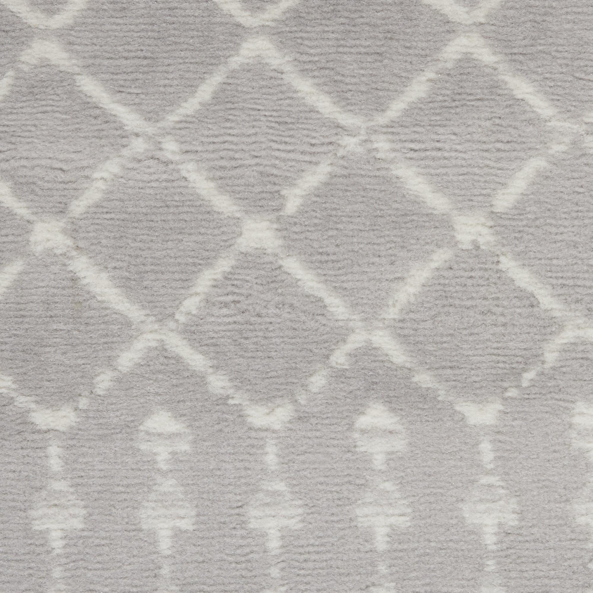 8' X 10' Gray and Ivory Moroccan Distressed Non Skid Area Rug