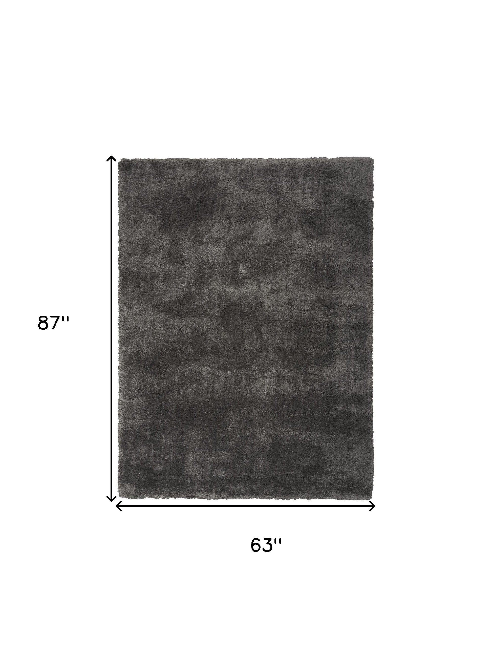 5' X 7' Gray Shag Area Rug