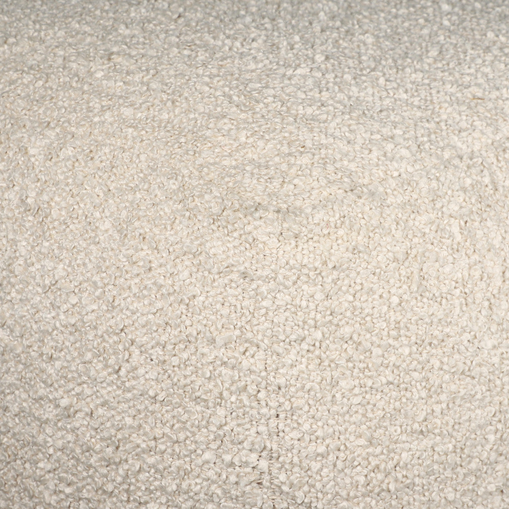 18" Beige Polyester Cube Outdoor Pouf Ottoman