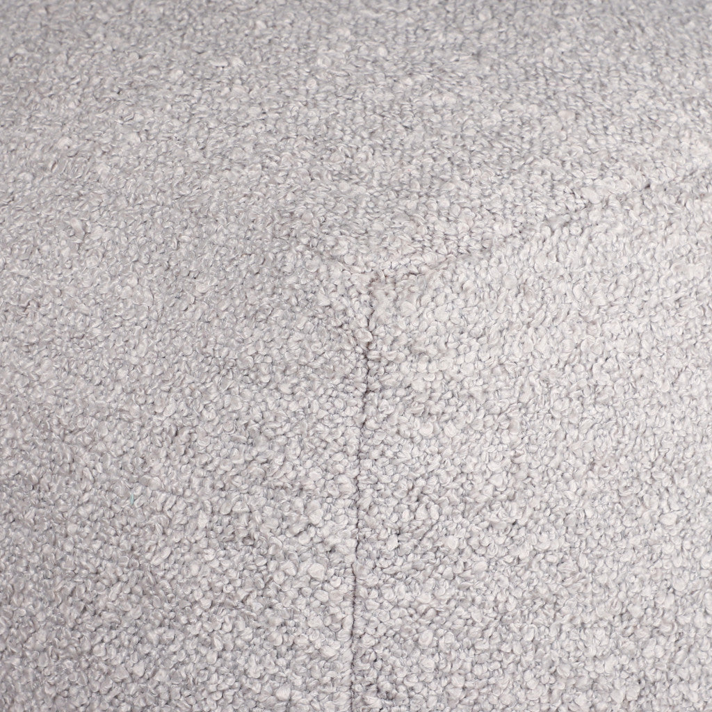 18" Gray Polyester Cube Outdoor Pouf Ottoman