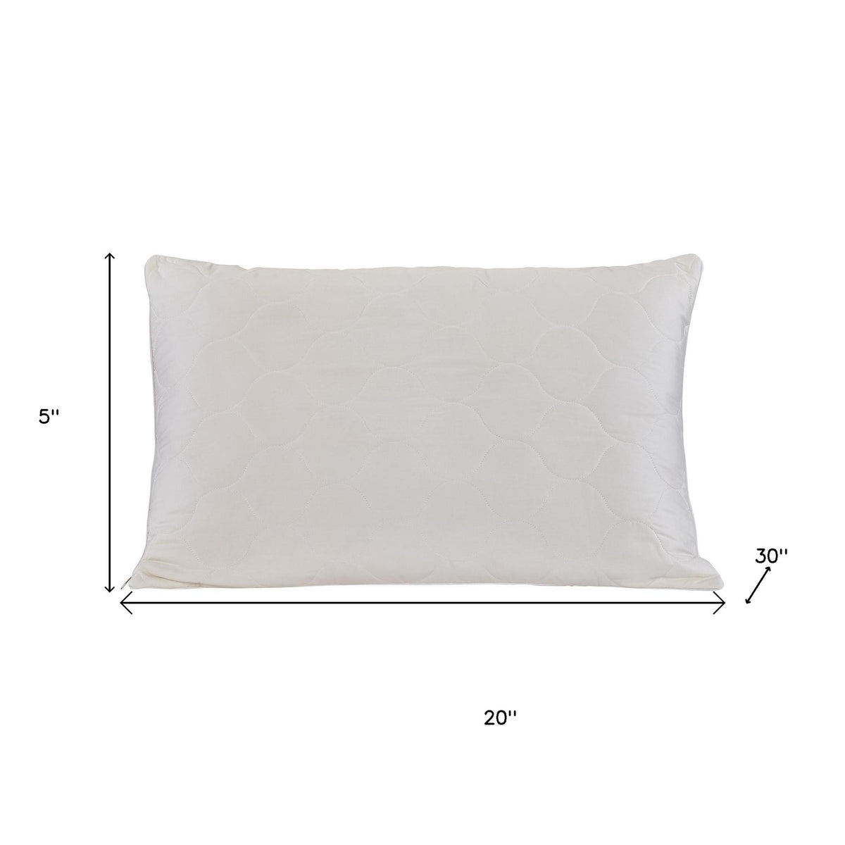 Cotton Wool Hypoallergenic Queen Size Bed Pillow