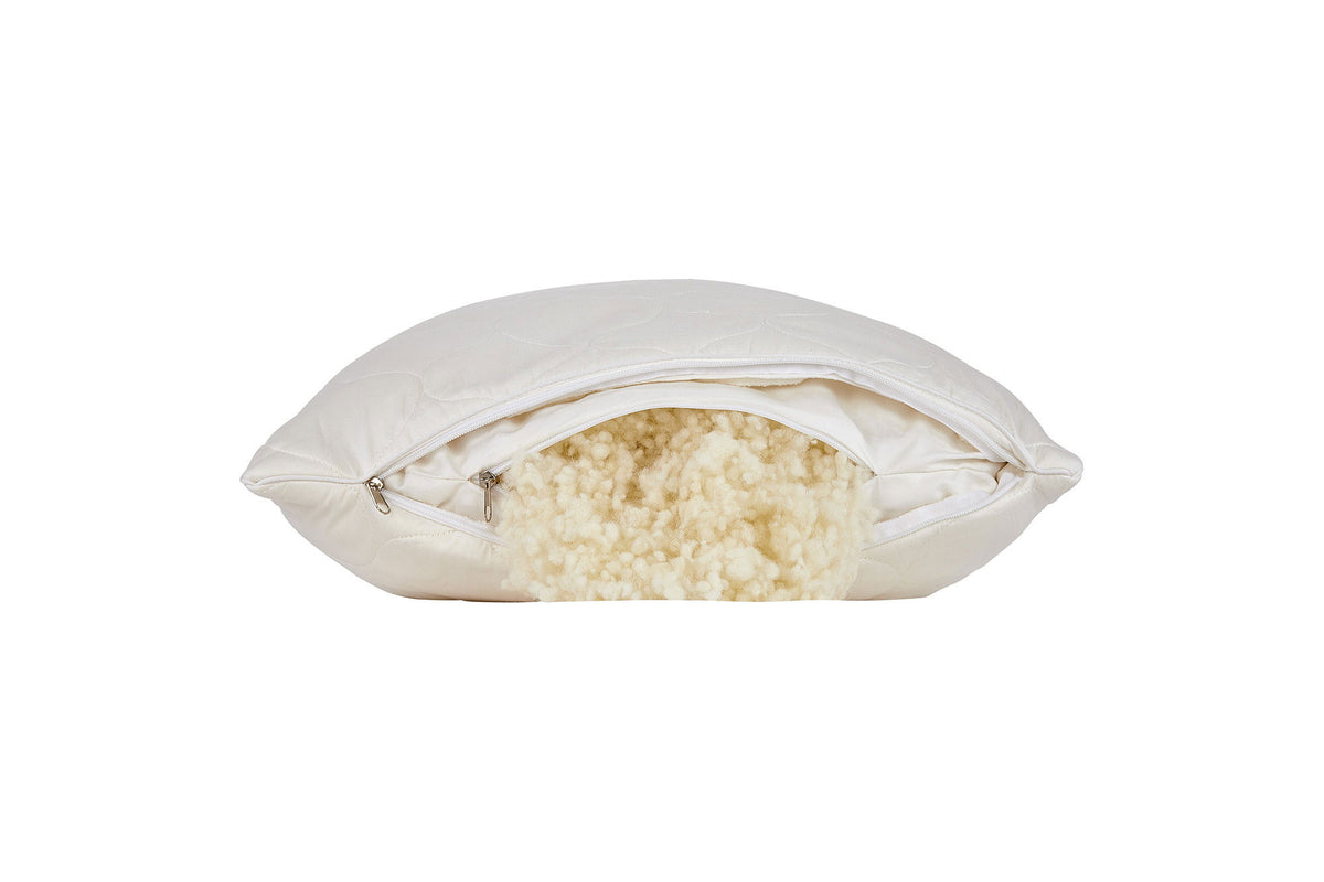 Cotton Wool Hypoallergenic Ergonomic Queen Size Bed Pillow