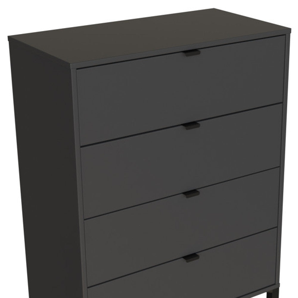 30" Dark Gray Four Drawer Standard Chest